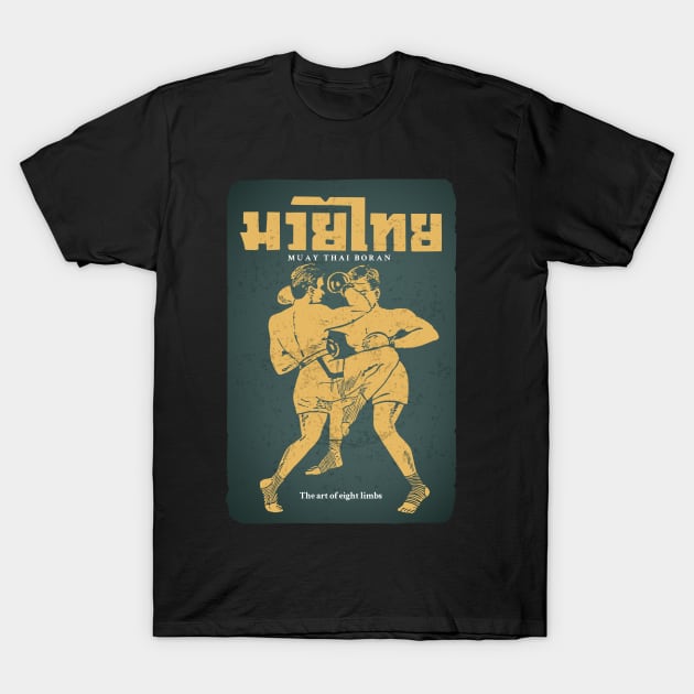 Muay Thai Vintage Born to Fight T-Shirt by KewaleeTee